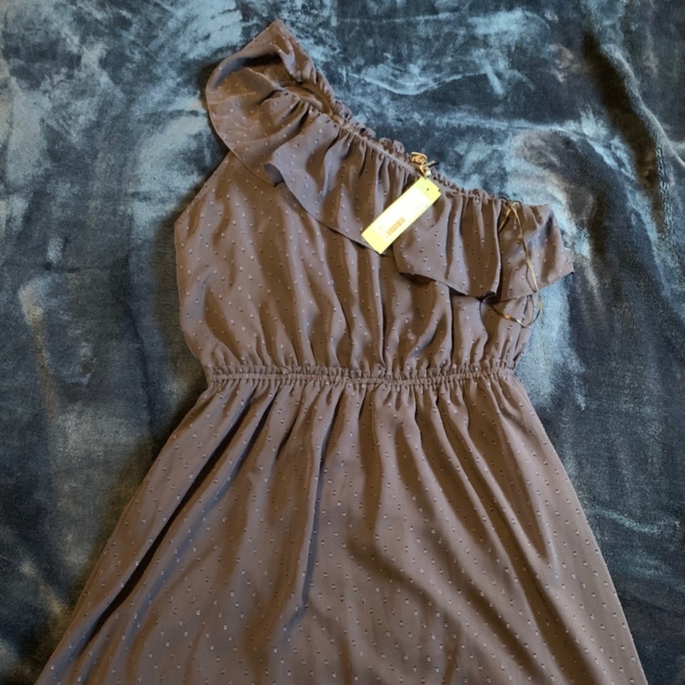 One-shoulder a-line dress